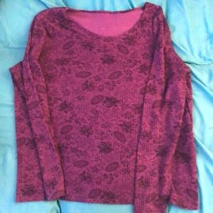 Purple flowered shirt